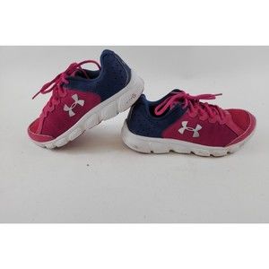 Under Armour Assert 6 Running Athletic Shoes BlUE Pink BIG GIRLS ~ Size 5.5 Y